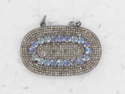 Oval Shape Diamond Charm