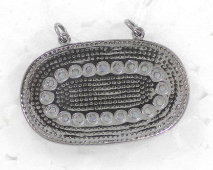 Oval Shape Diamond Charm