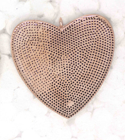 Heart Shape Black Spinel Charm