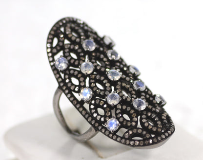 Diamond and Gemstone Designer Party Wear Ring