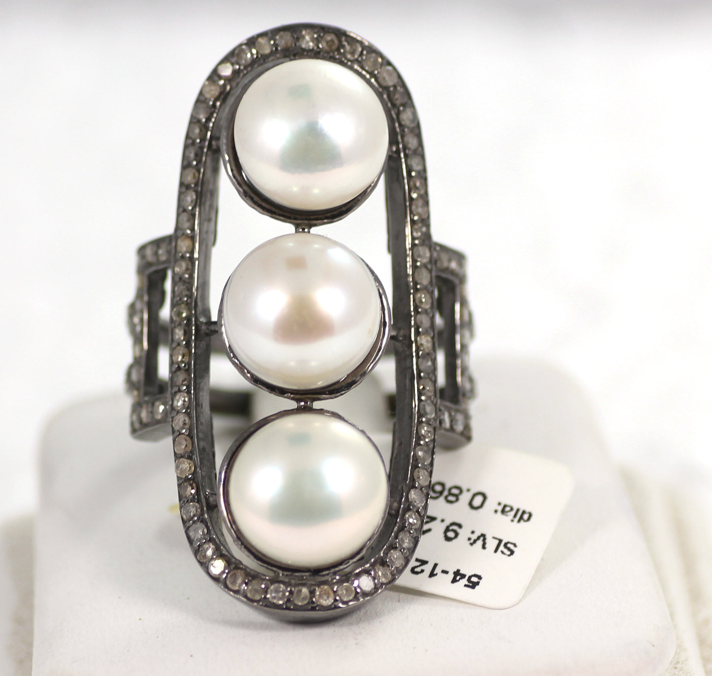 Silver Pave Diamond Ring