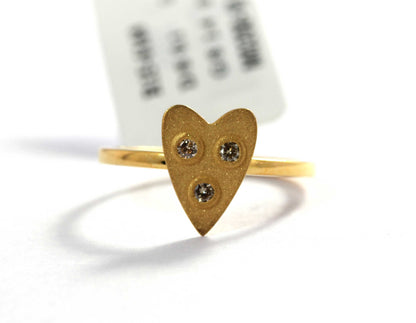 Heart Diamond Rings. Genuine handmade pave diamond Rings