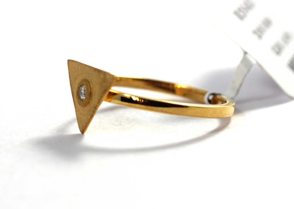 Triangle Diamond Rings. Genuine handmade pave diamond Rings