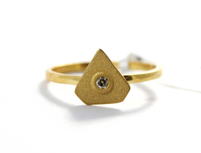 Diamond Shape Diamond Rings. Genuine handmade pave diamond Rings. 14k Solid Pave Diamond Ring.