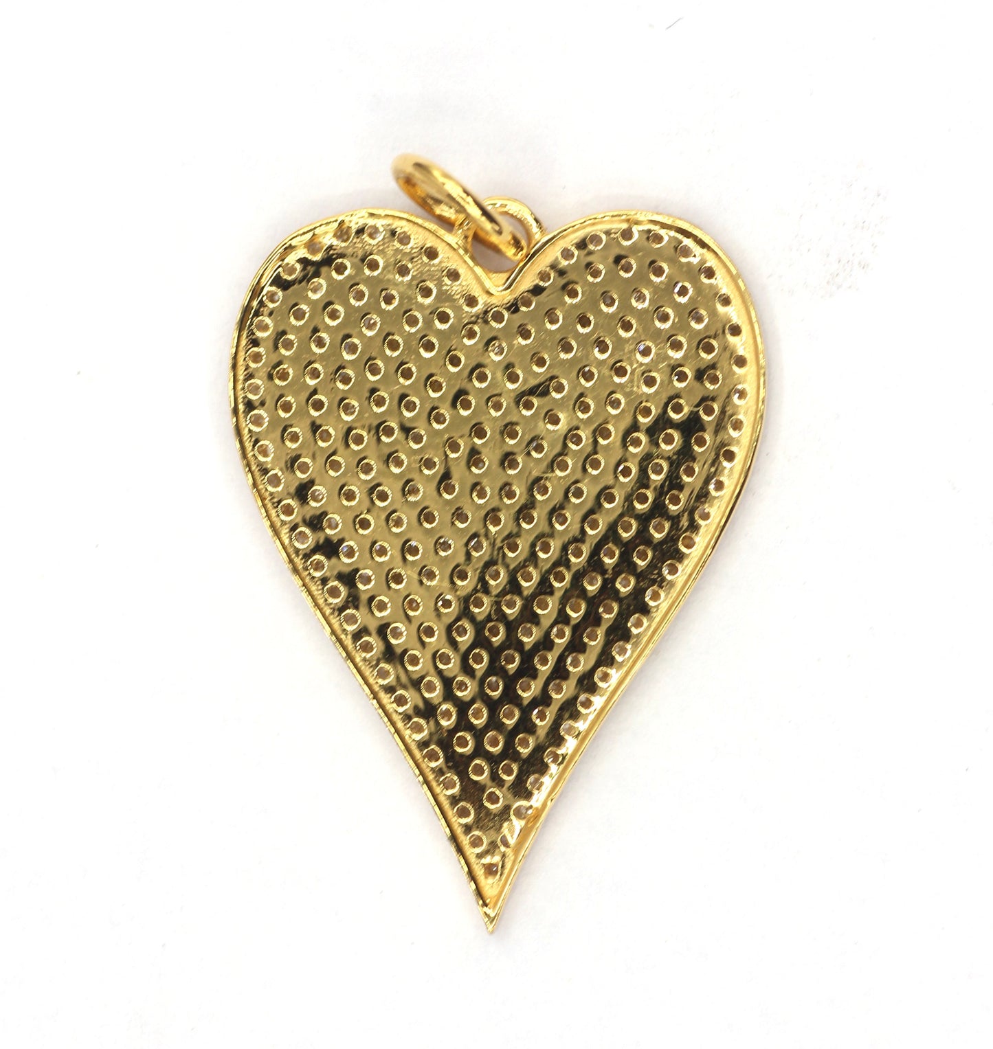 Heart Shape 14k Solid Gold Diamond Pendants.