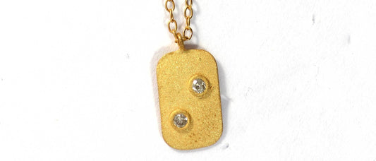 Rectangle Diamond Pendants. Genuine handmade pave diamond Pendant