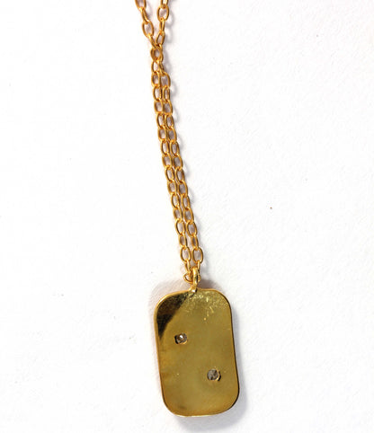 Rectangle Diamond Pendants. Genuine handmade pave diamond Pendant