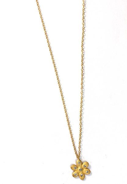 Flower Diamond Pendants. Genuine handmade pave diamond Pendant