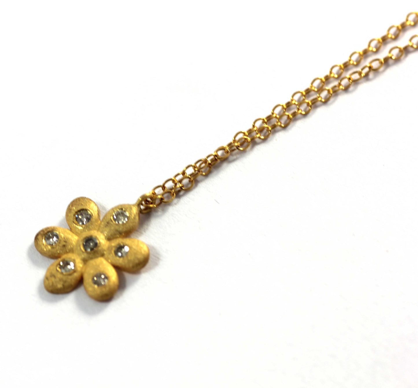 Flower Diamond Pendants. Genuine handmade pave diamond Pendant