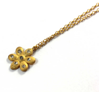 Flower Diamond Pendants. Genuine handmade pave diamond Pendant