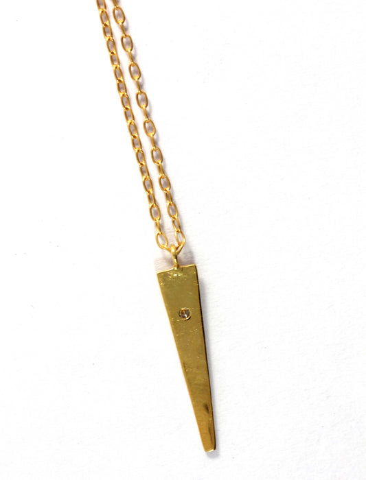 Spike Diamond Pendants. Genuine handmade pave diamond Pendant