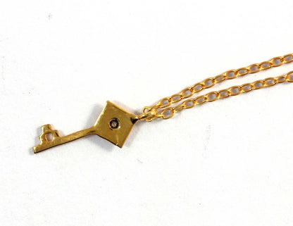 Key Diamond Pendants. Genuine handmade pave diamond Pendant.
