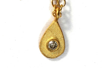 Drop Diamond Pendants. Genuine handmade pave diamond Pendant