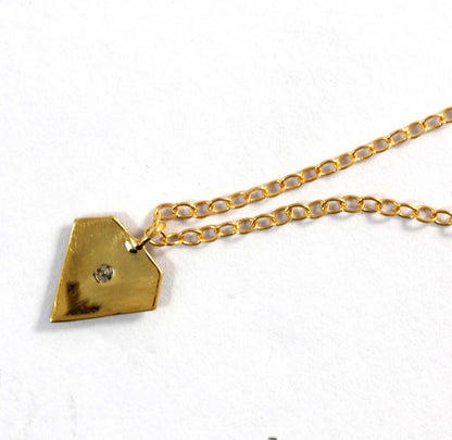 Diamond Shape Diamond Pendants. Genuine handmade pave diamond Pendant
