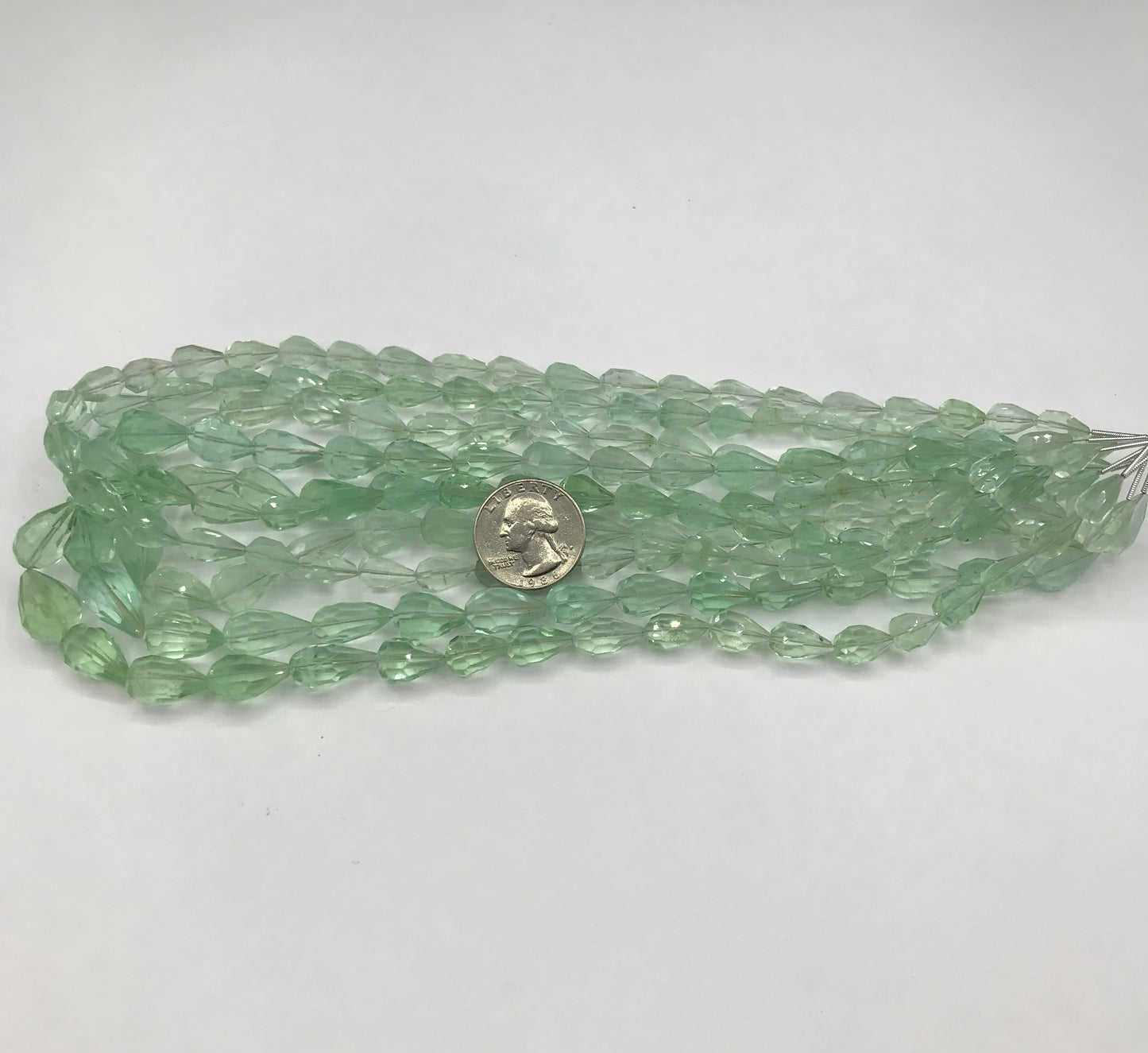 Fluorite Beads Faceted Tear Drops