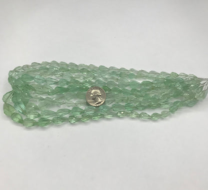 Fluorite Beads Faceted Tear Drops