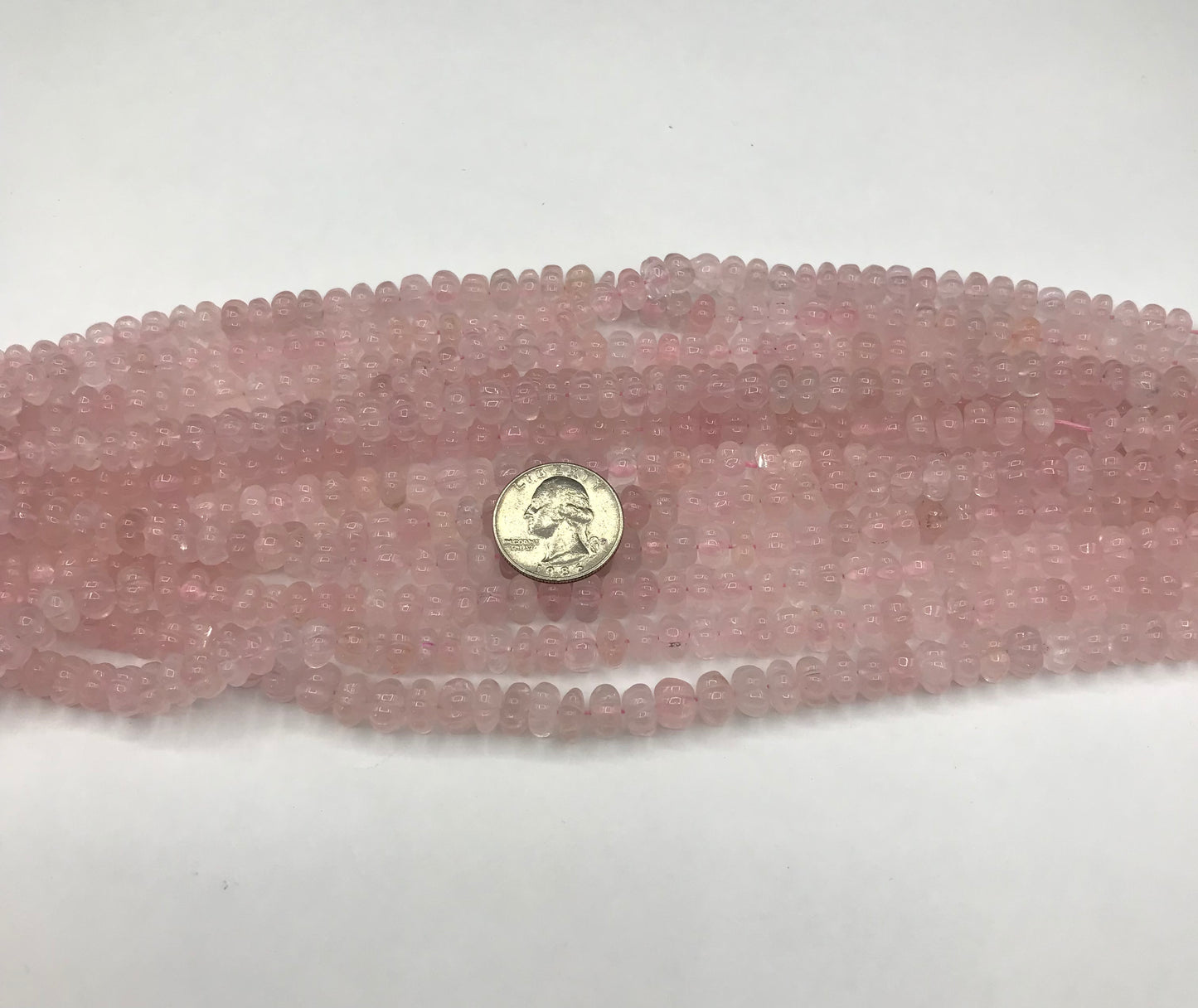 Quartz, Rose Quartz Beads Carved Melons