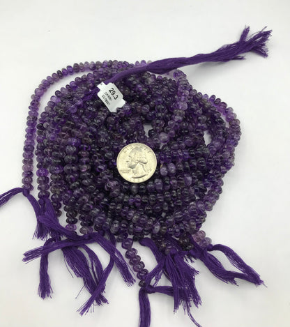 Amethyst Beads Carved Melons