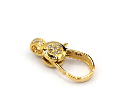 14k Solid Gold Diamond Clasps