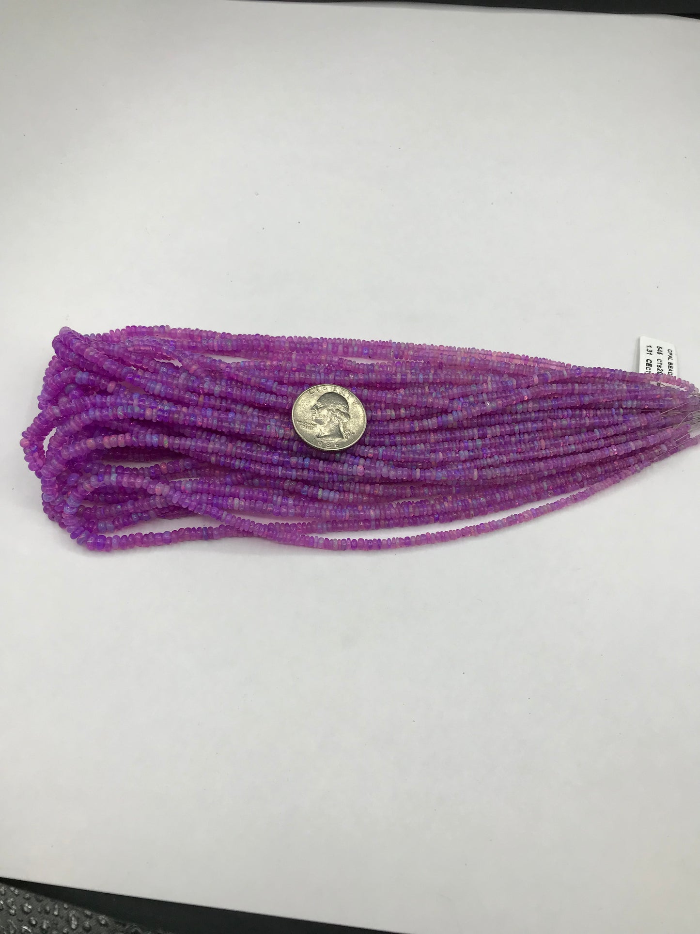 Opal Beads Smooth Rondelle, Dyed Colours