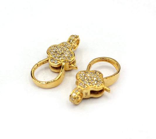 14k Solid Gold Diamond Clasps