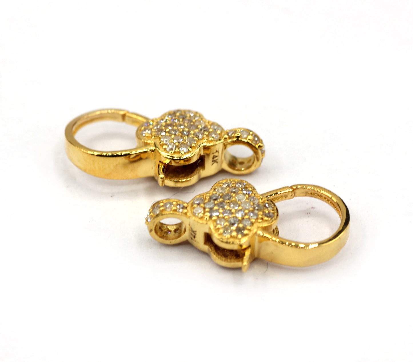 14k Solid Gold Diamond Clasps