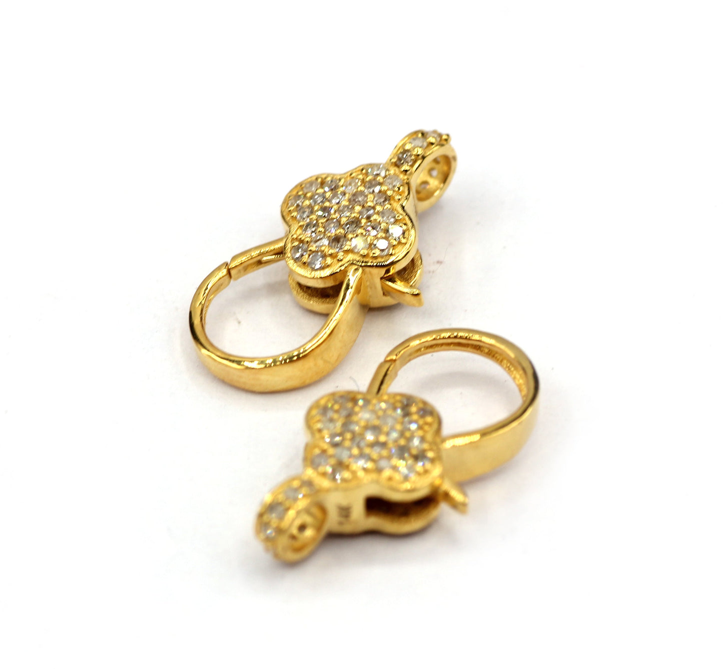 14k Solid Gold Diamond Clasps