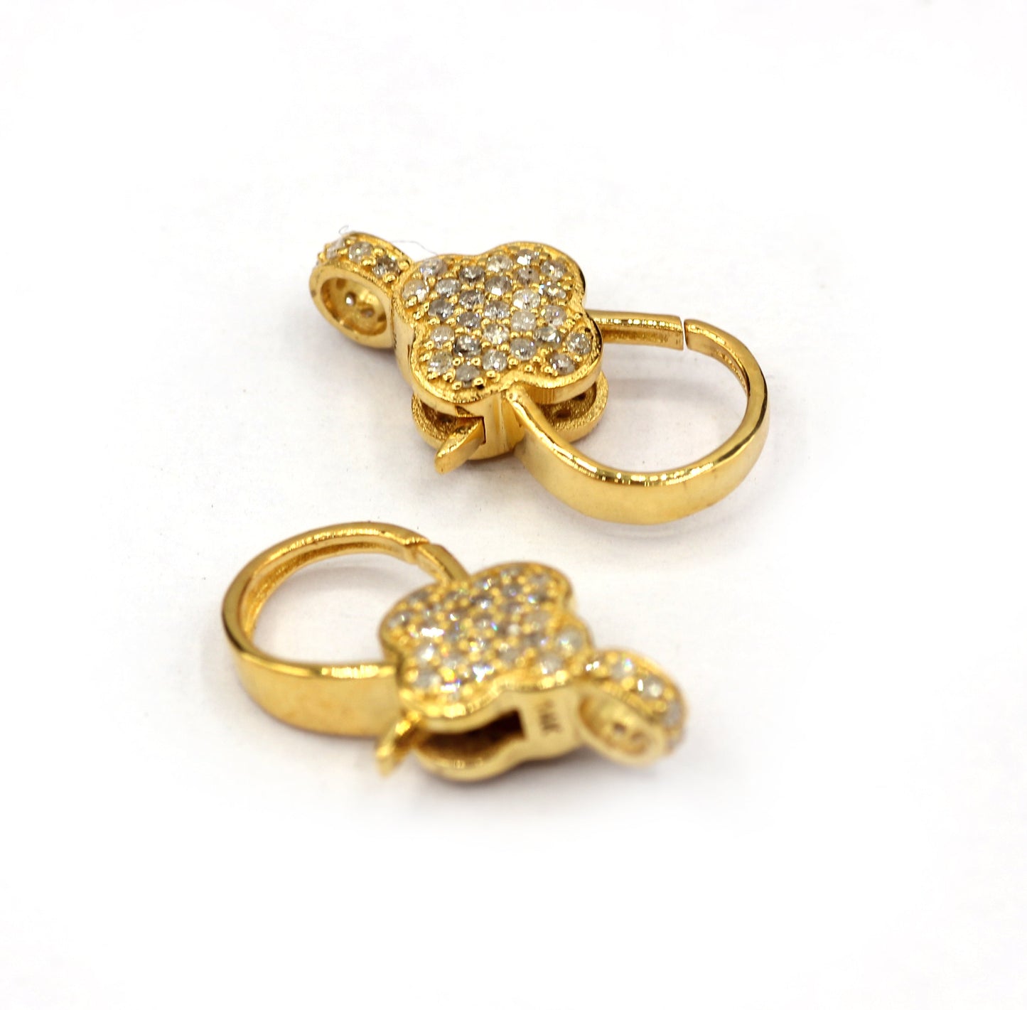 14k Solid Gold Diamond Clasps