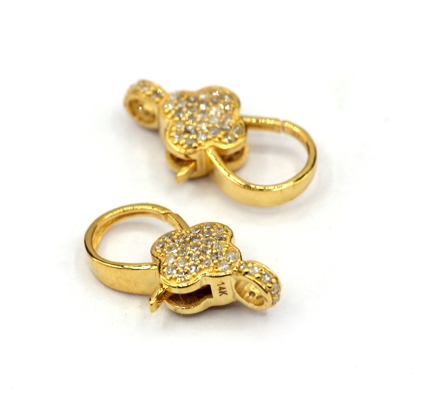 14k Solid Gold Diamond Clasps