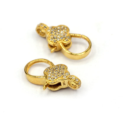 14k Solid Gold Diamond Clasps