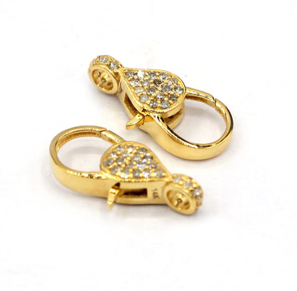 14k Solid Gold Diamond Clasps