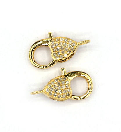 14k Solid Gold Diamond Clasps