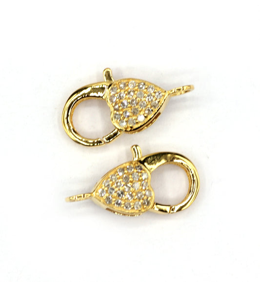 14k Solid Gold Diamond Clasps