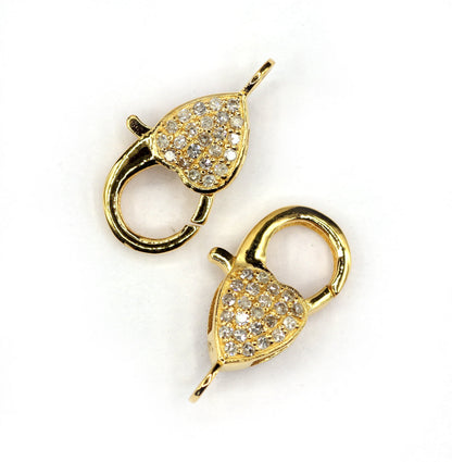 14k Solid Gold Diamond Clasps