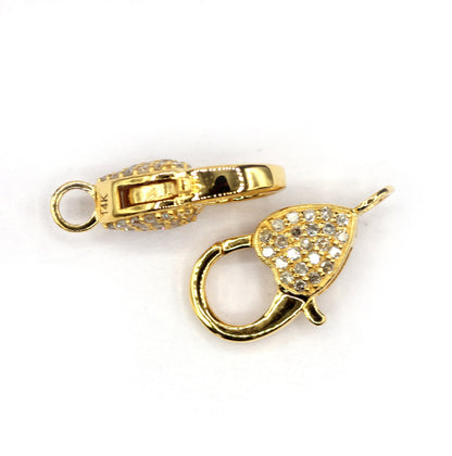 14k Solid Gold Diamond Clasps