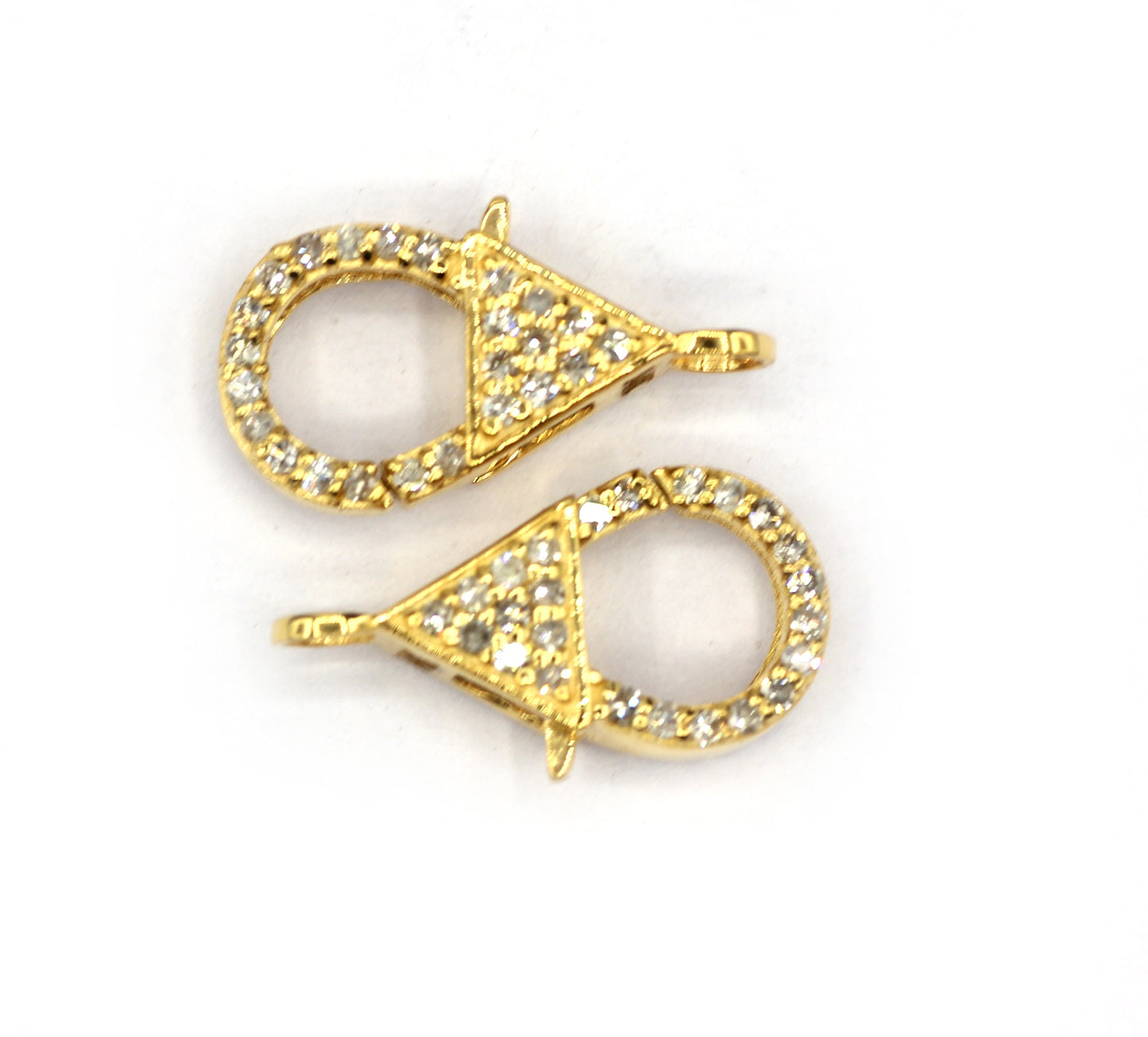 14k Solid Gold Diamond Clasps