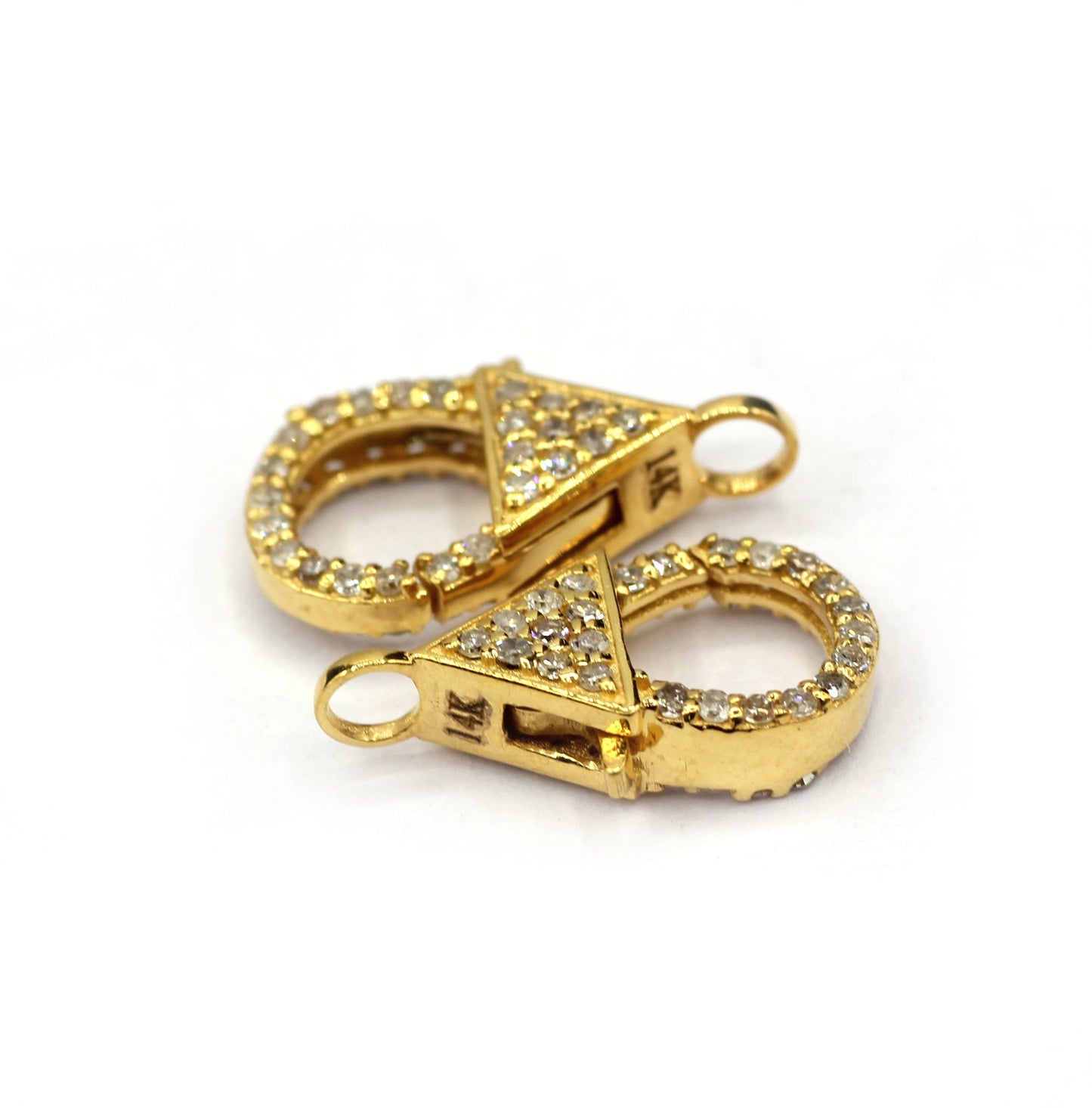 14k Solid Gold Diamond Clasps