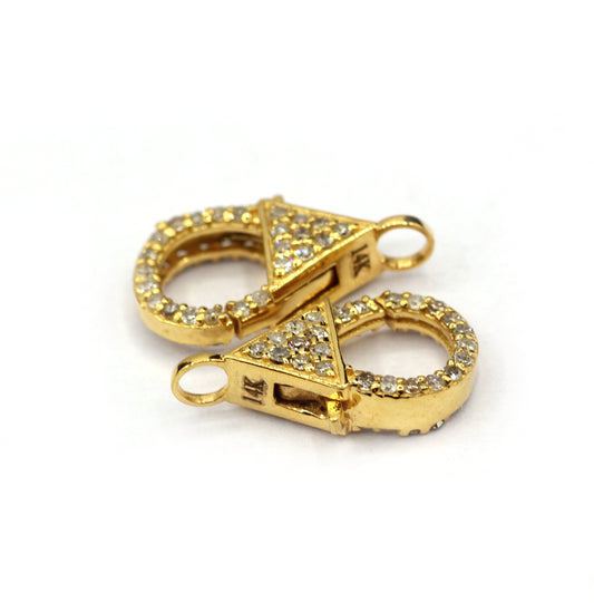 14k Solid Gold Diamond Clasps