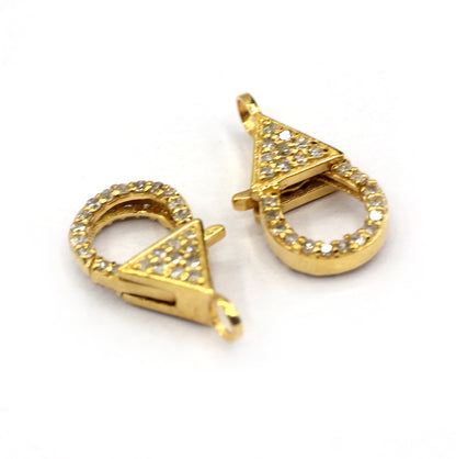 14k Solid Gold Diamond Clasps