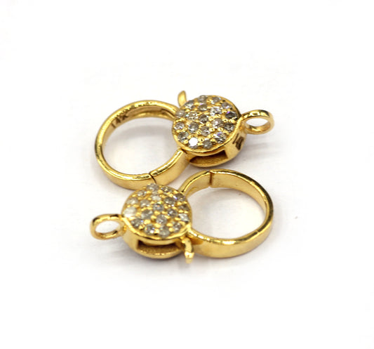 14k Solid Gold Diamond Clasps