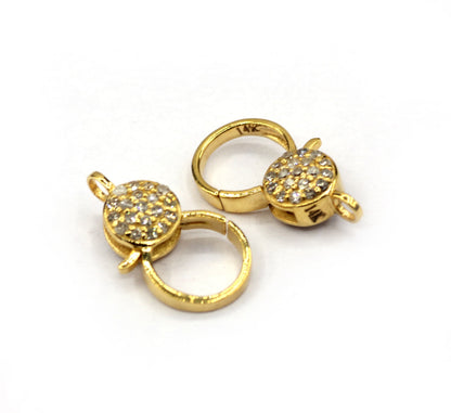 14k Solid Gold Diamond Clasps