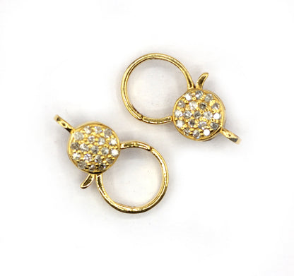 14k Solid Gold Diamond Clasps