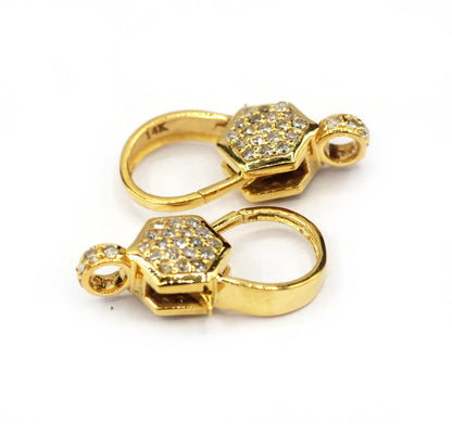 14k Solid Gold Diamond Clasps