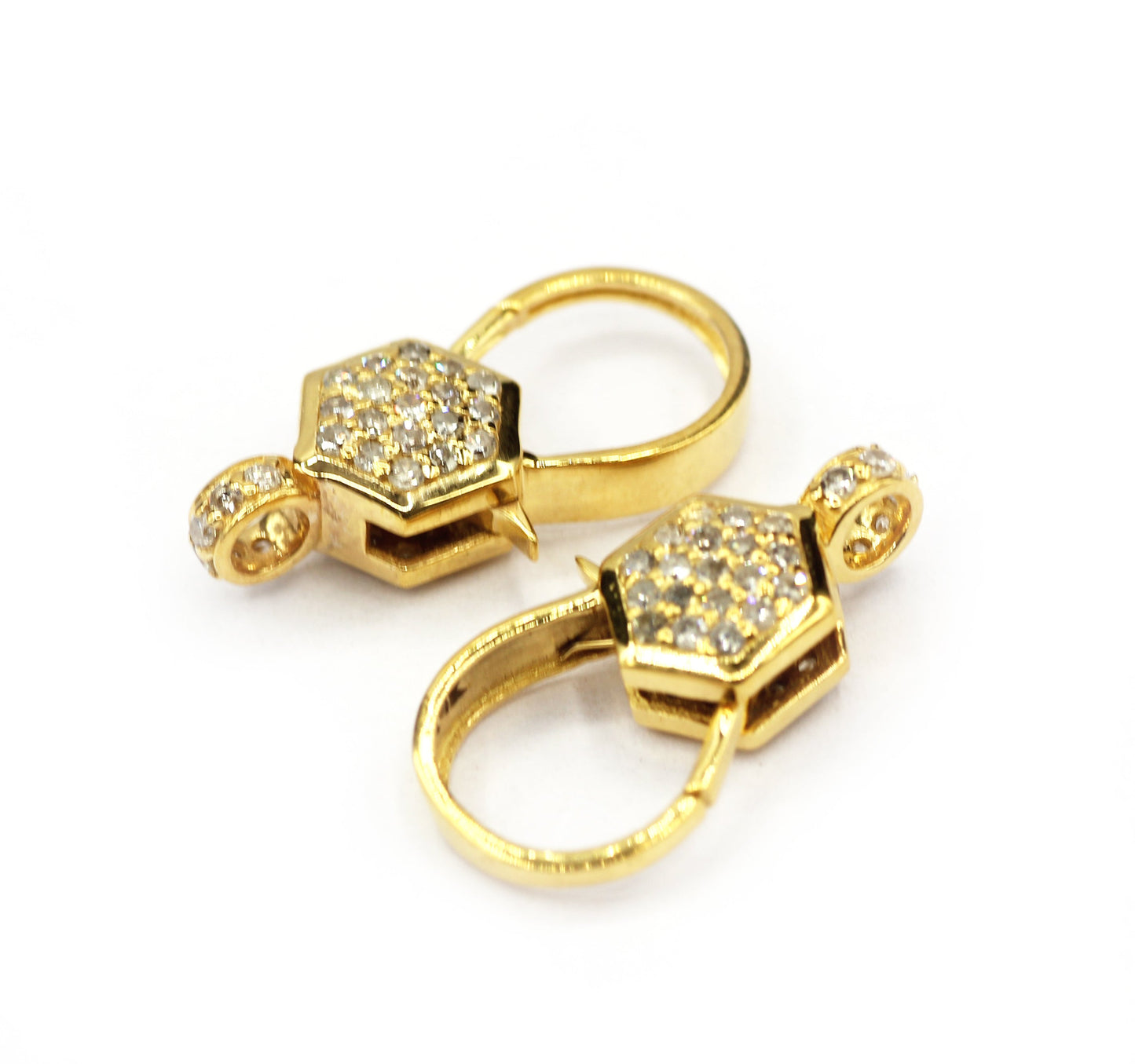 14k Solid Gold Diamond Clasps