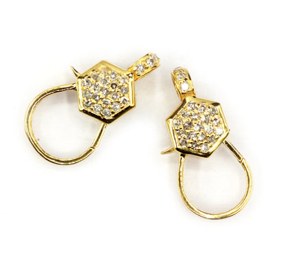 14k Solid Gold Diamond Clasps