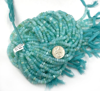 Opal, Blue Opal Beads Smooth Rondelle