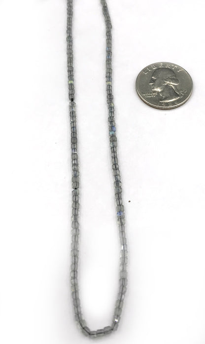 Labradorite beads faceted square, Labradorite beads, faceted box