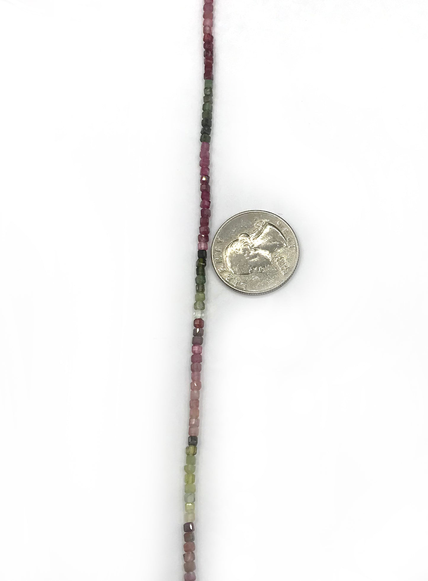 Tourmaline, Multi Tourmaline beads faceted square