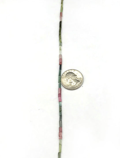 Tourmaline, Multi tourmaline Beads faceted Tube