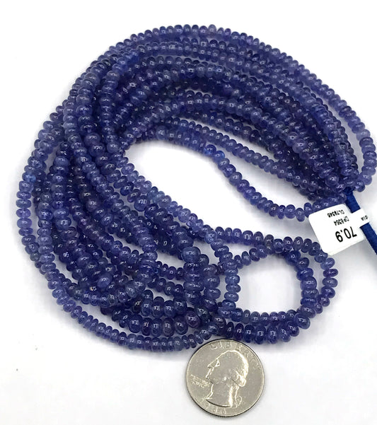 Tanzanite Beads Smooth Rondelle